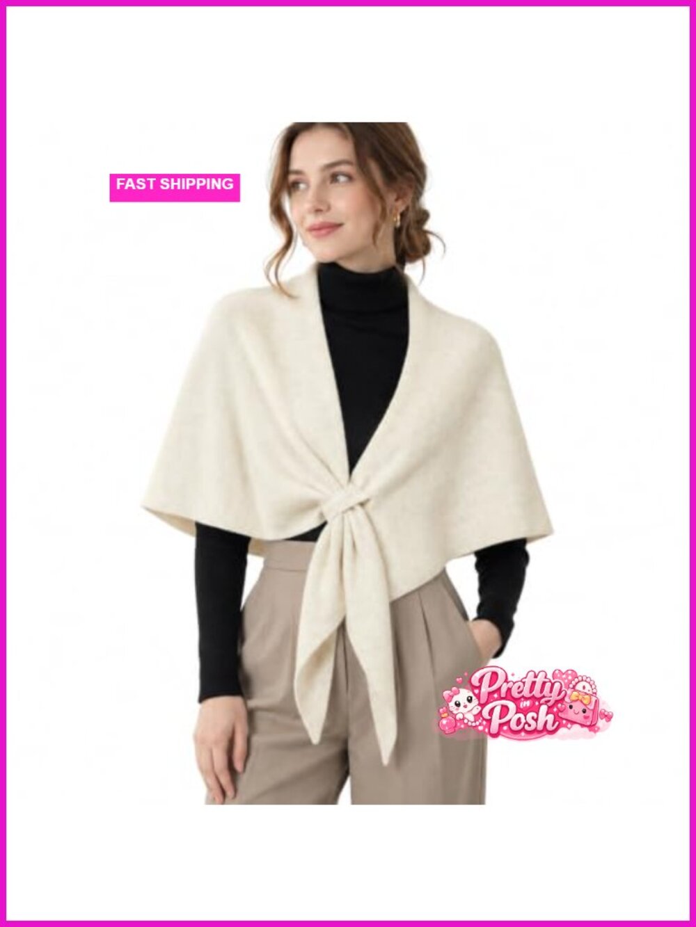 Soft Knit Triangle Scarf Shawl Wrap Women Winter Pashmina